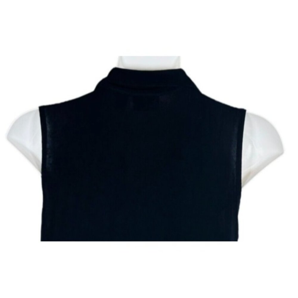 Chico's Travelers Size 3 (US XL) Liquid Slinky Collared Tank Top Shell Black - Picture 5 of 7